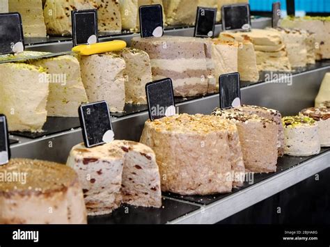 Different types of halva at market Stock Photo - Alamy