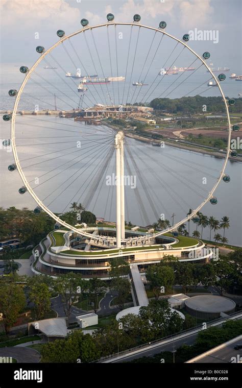 Singapore Flyer the worlds largest ferris wheel taken against dramatic ...