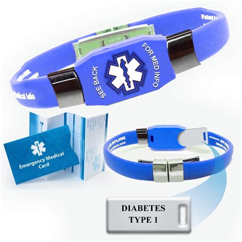 "Diabetes Type 1" ELITE Medical Alert ID Bracelet. Choose Color! - Walmart.com - Walmart.com