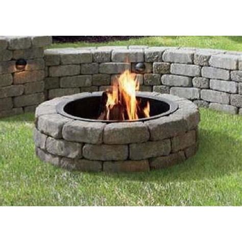 Firepit Kit 43.5-in W x 43.5-in L Allegheny Concrete Fire Pit Kit at ...