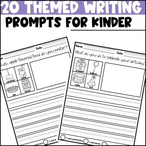 September Writing Prompts for Kindergarten and 1st Grade - Fall Writing ...