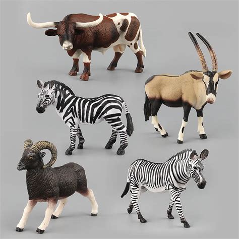 Animals Toys Set Mini Wild Animals Action Figures Set Figurines Kids Toys For Children Wildlife ...