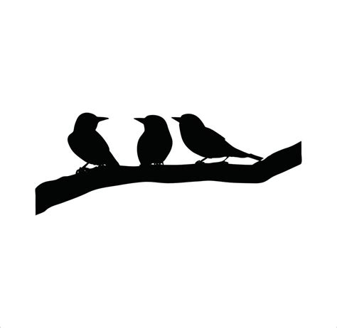 Three cute birds silhouette vector art. 23162392 Vector Art at Vecteezy