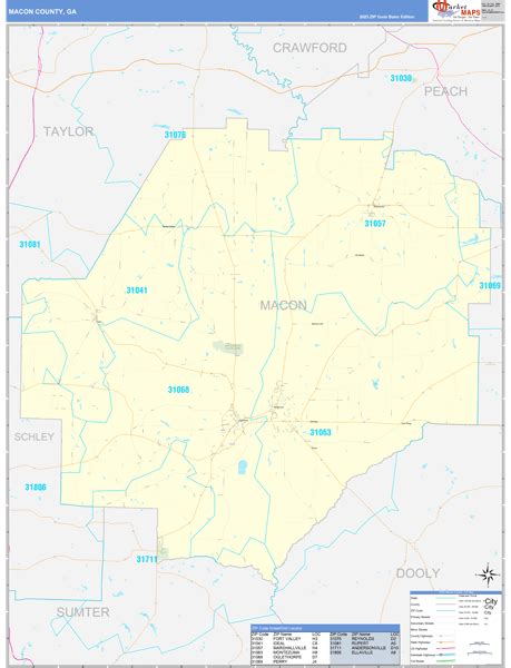 Wall Maps of Macon County Georgia - marketmaps.com