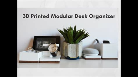 3D Printed Modular Desk Organizer - YouTube