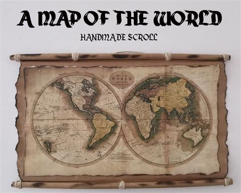 Old World Map Historical World Map Scroll Handmade Scroll - Etsy