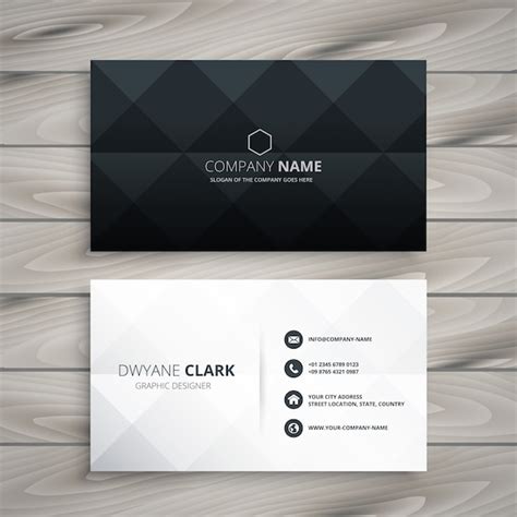 Free Vector | Modern black and white business card design