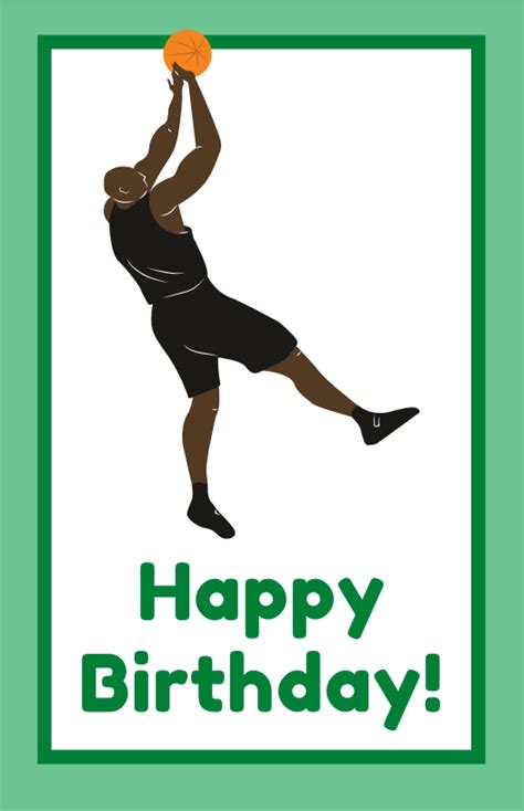 Printable Basketball Legends Michael Jordan Birthday Card, 40% OFF