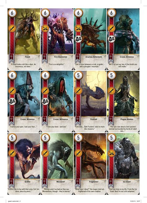 Gwent Printable Cards