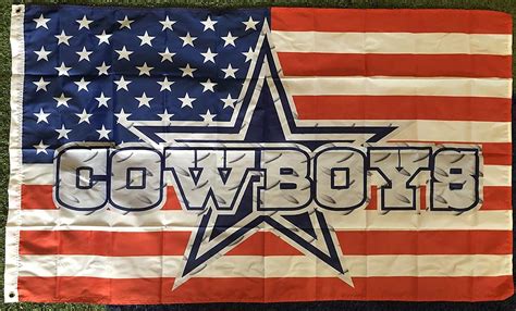 Dallas Cowboys Football Team Logo American Flag 3x5- W/ Grommets BLUE STAR RARE | eBay