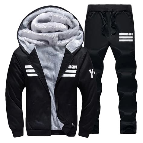 Tracksuits Men 2018 Men's Winter Tracksuit Set Solid Suit Men Track ...