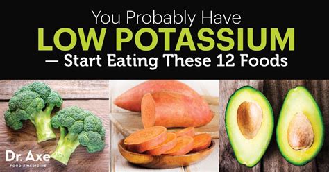 Low Potassium Symptoms & Foods to Help Overcome - Dr. Axe | Potassium rich foods, Low potassium ...