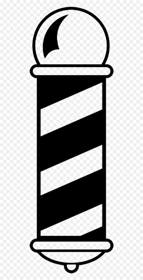 Black, Silhouette, White, Cartoon, Logos, Free - Barber Pole Vector Png, Transparent Png - vhv