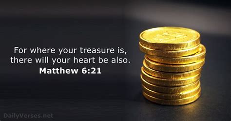 Matthew 6:21 - Bible verse (KJV) - DailyVerses.net