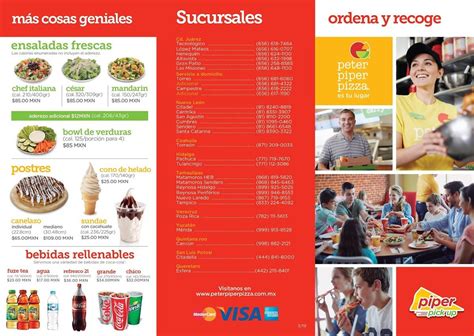 Menu at Peter Piper Pizza Campestre restaurant, Ciudad Juarez, Blvd. Manuel Gómez Morín 7396-2