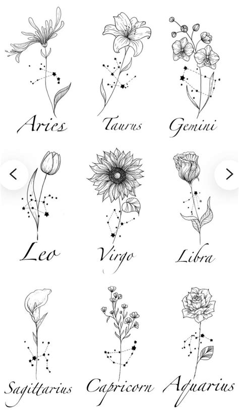 an image of zodiac signs and flowers