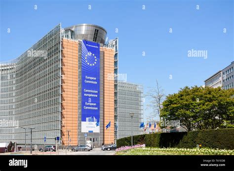 The Berlaymont building in the European Quarter in Brussels, Belgium, houses the headquarters of ...