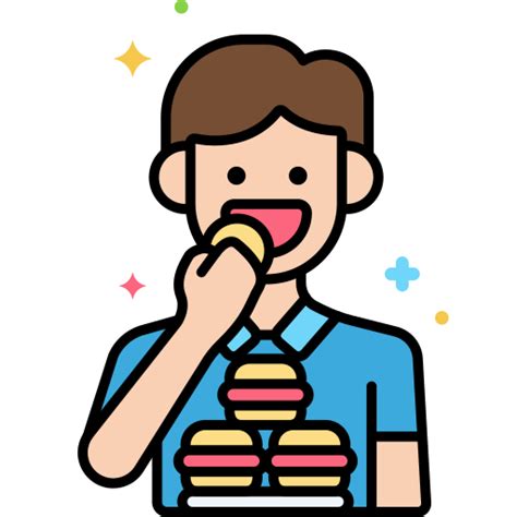 Binge eating Flaticons Lineal Color icon