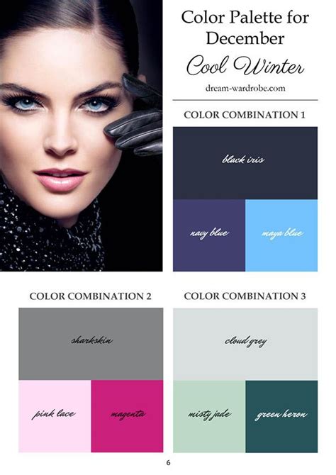 True Winter Color Palette, Deep Winter Colors, Cool Color Palette, Bright Winter, Winter Hair ...