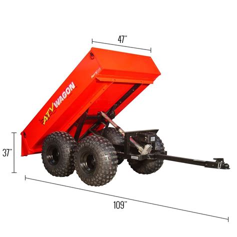 Bosski ATV Wagon Steel Tow-Behind ATV Utility Trailer - 1,100 lb Capacity | Discount Ramps