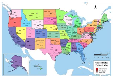 United States Map with States | World Map Blank