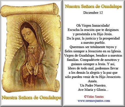 ® Blog Católico Gotitas Espirituales ®: ORACIÓN A LA VIRGEN DE GUADALUPE