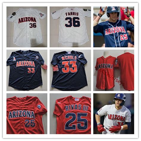 2020 Custom Arizona Wildcats Baseball Jersey Cameron Cannon Nick ...