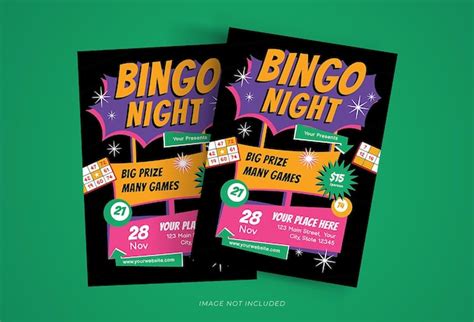 Premium Vector | Bingo night flyer