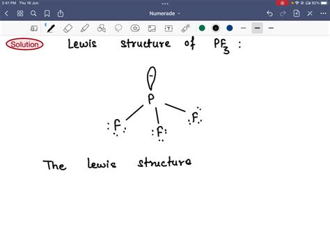 SOLVED: Which of the following would not describe the Lewis structure of PF3? The molecule has ...
