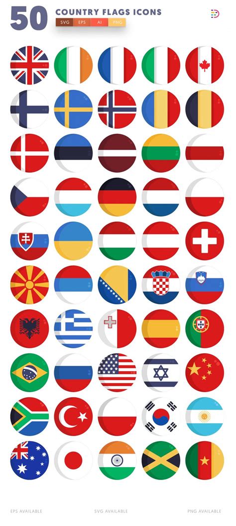 50 Country Flags Icons - Dighital Icons | Premium Icon Sets For All ...