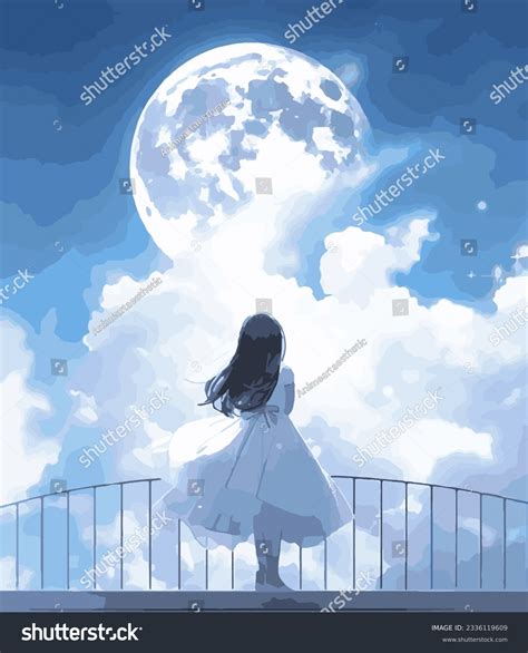 1,595 Anime Girl Moon Images, Stock Photos & Vectors | Shutterstock