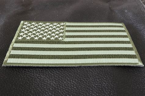 Subdued Green American Flag Patch by Ivamis Patches