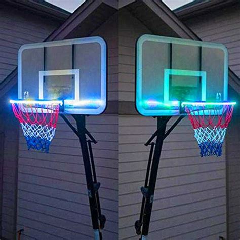 2021 LED Basketball Hoop Lights Basketball Rim LED Solar Light Playing ...