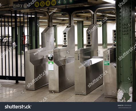 Subway Turnstile Entrance Stock Photo 109593626 : Shutterstock