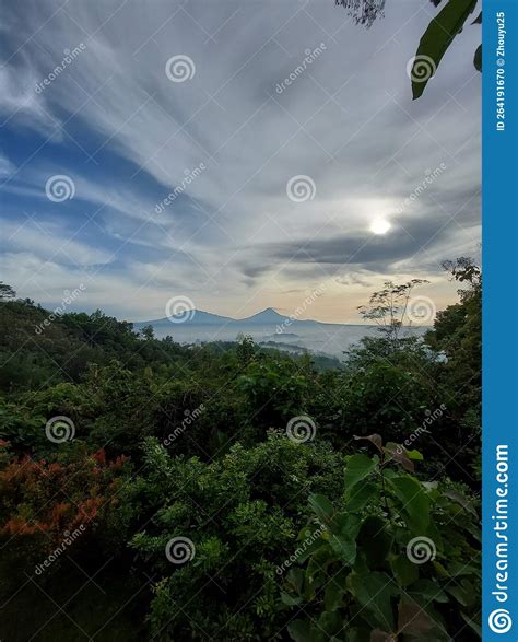 Twin Volcanoes on the Island of Java Stock Photo - Image of twin ...