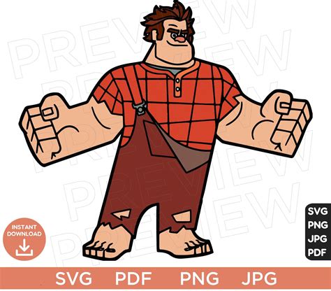 Ralph Vector SVG Wreck-it Ralph SVG Disneyland Ears Clipart - Etsy Israel