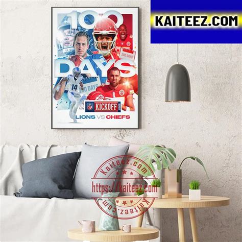 Detroit Lions Vs Kansas City Chiefs For NFL Kickoff 2023 Art Decor ...