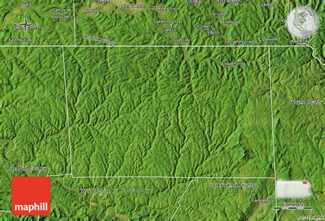 Satellite Map of Susquehanna County