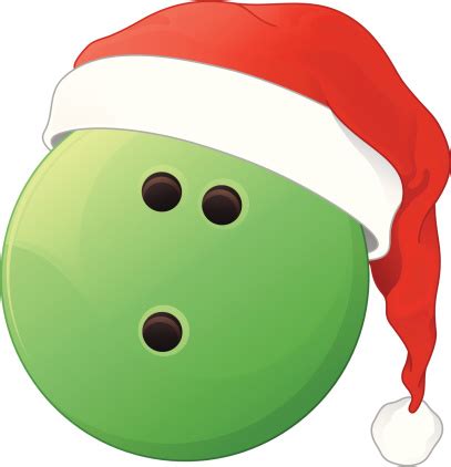 Bowling Ball With Santa Hat Stock Illustration - Download Image Now - Holiday - Event, Ten Pin ...