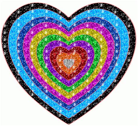 Glitter Colored Heart - Desi Comments