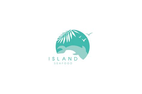 Island Seafood Dolphin Whale Logo Design – Logo Cowboy