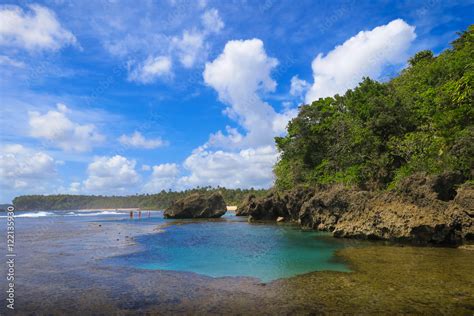 Magpupungko Tide Pool, a Turquoise Swimming Hole on Siargao Island, Mindanao - Philippines Stock ...