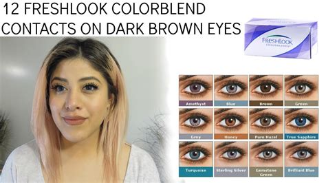 Freshlook Hazel Contacts On Brown Eyes - meioambientesuianealves