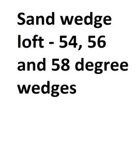 Sand Wedge Loft - 54, 56 and 58 Degree Wedges - Complete Info