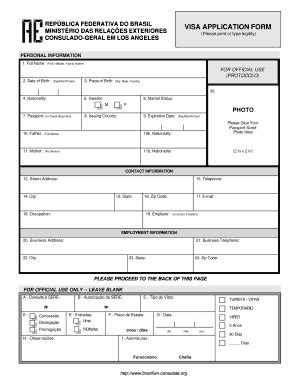 Brazilian Visa Application Form - Express Travel Services - Fill and Sign Printable Template Online