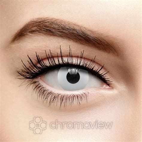 White UV i-Glow Coloured Contact Lenses, Daily | Chromaview UK