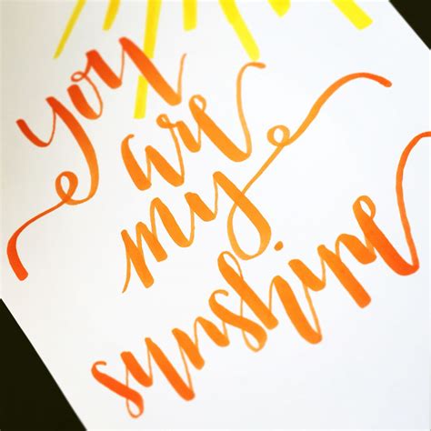 You are my sunshine | Hand lettering, You are my sunshine, Calligraphy doodles