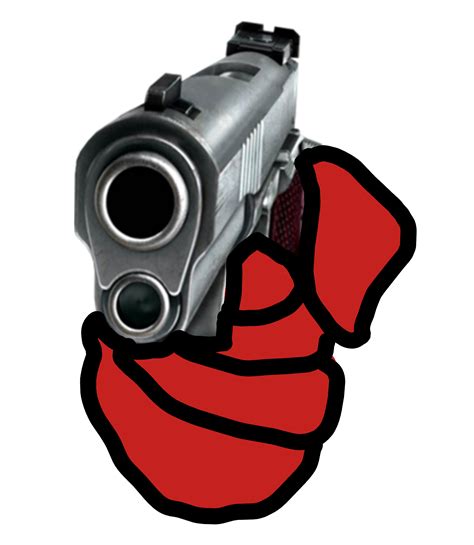 Red Imposter's Hand With Gun Blank Template - Imgflip