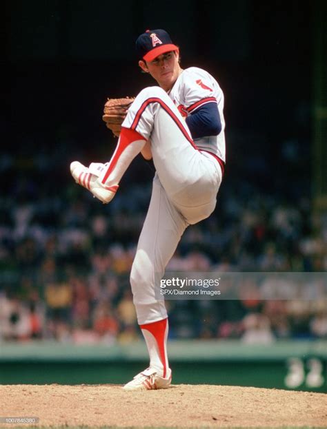 Nolan Ryan, of the California Angels, pitching during a game from his... | Nolan ryan, Action ...