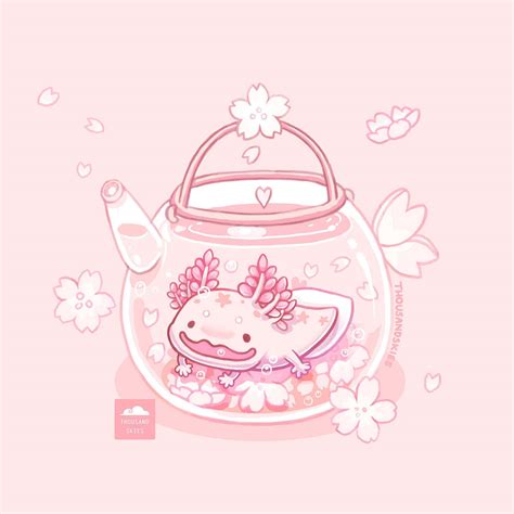 Pink Axolotl Wallpapers - Wallpaper Cave